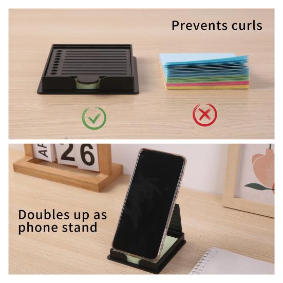 Держатель для липких заметок с 5 трафаретами 3" x 3" Диспенсер для липких подушечек