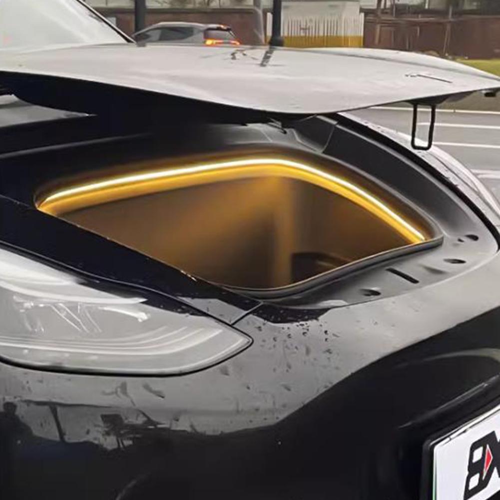 3M 5M супер яркая светодиодная лента модифицированное освещение для Tesla Model 3 YSX автомобильный передний багажник светодиодная трубка водонепроницаемый силиконовый свет