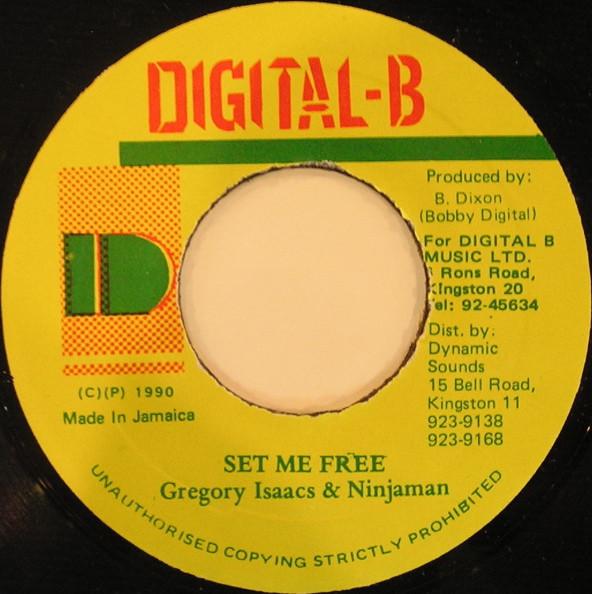7-дюймовая пластинка GREGORY ISAACS & NINJAMAN - Set Me Free НЕТ Digital-B 1990 Япония Регги, Ска и Даб Б/У