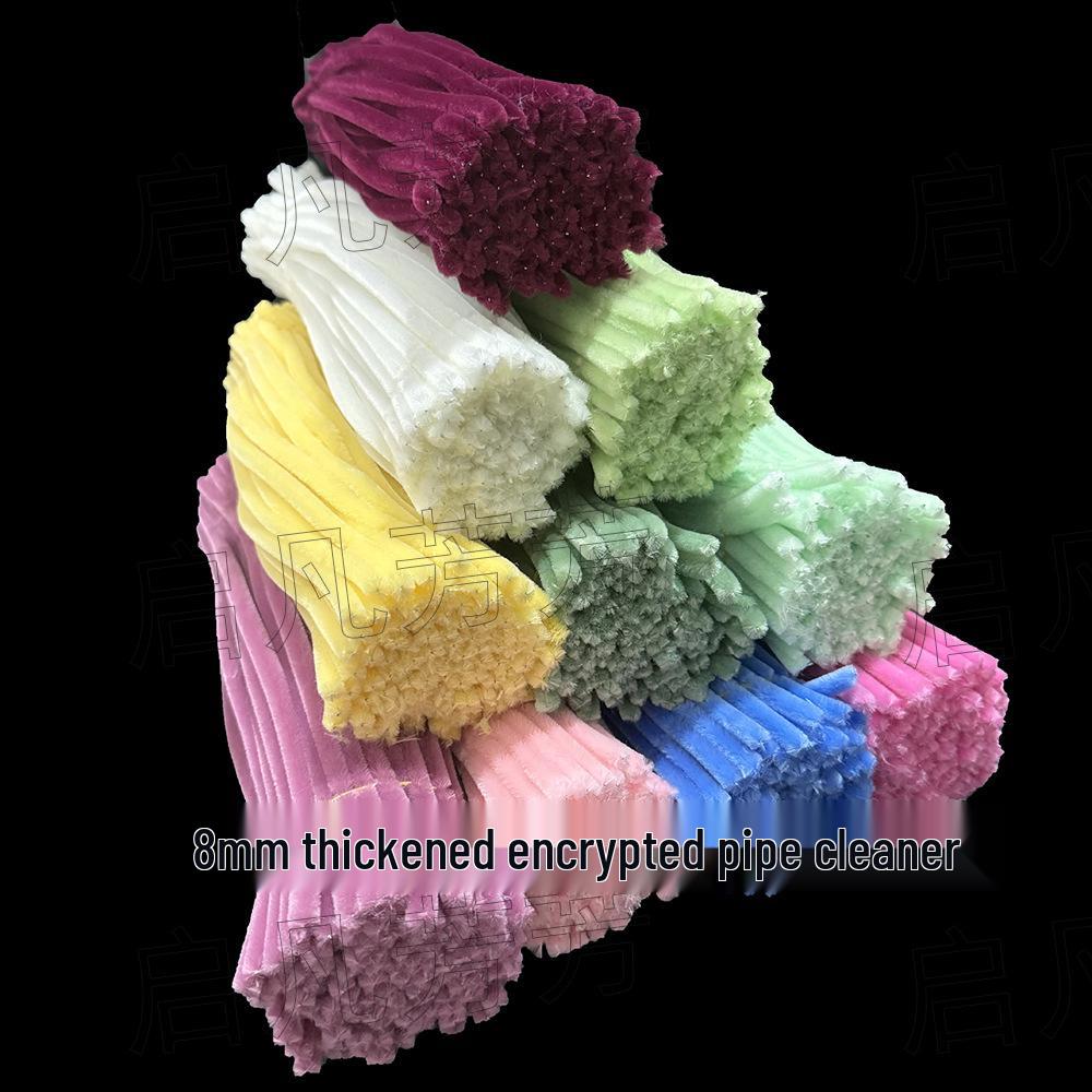 8mm Macaron Color Encrypted Twist Ties Chenille Stems for DIY Toys