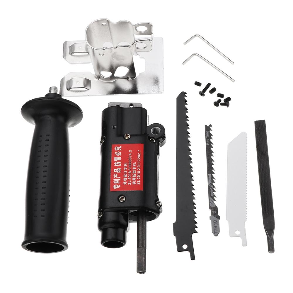 Электрическая многофункциональная насадка для сабельной пилы, превращается в сабельную пилу, лобзик, напильник по металлу для резки дерева и металла, новая