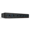 USB Hub - Lindy - 43228 - 7 Ports - 5000 Mbit/s - DC Power - Black