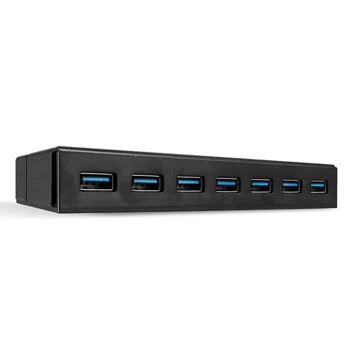 Hub USB - Lindy - 43228 - 7 Ports - 5000 Mbit/s - Alimentation CC - Noir