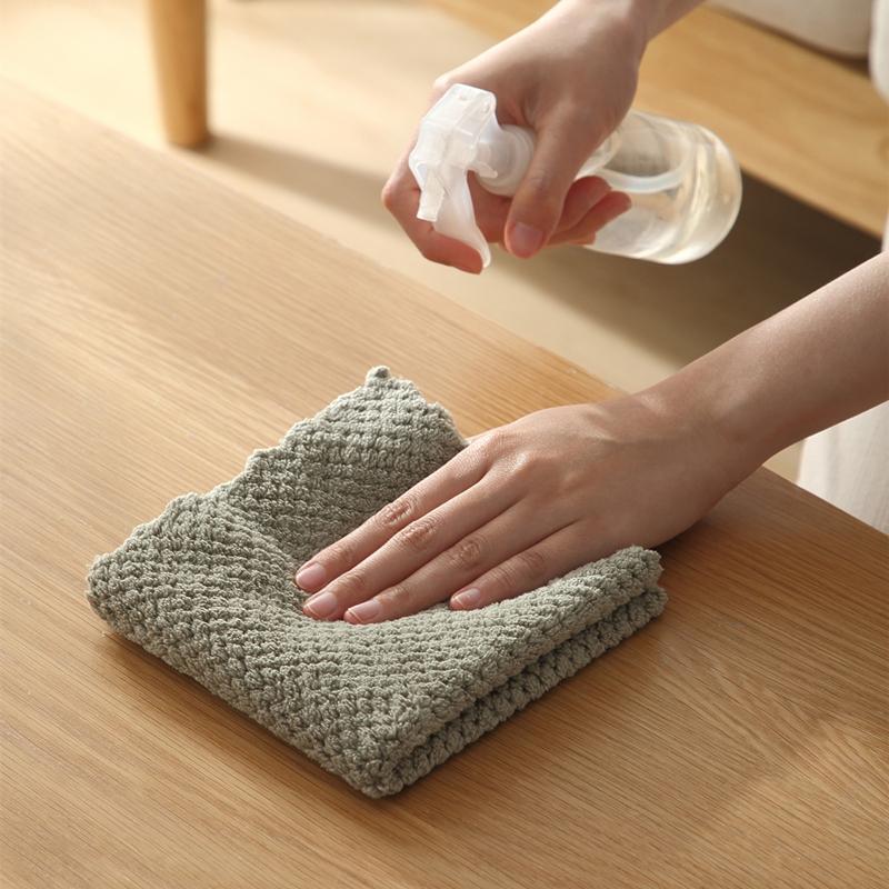 New 10PCS Microfiber DishCloth Non-stick Oil Absorbent Towel for Kitchen Multifunction Household Bathroom Towels Kitchen 2023