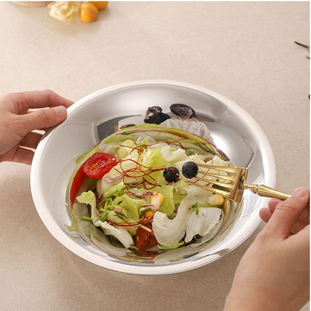 304 Stainless Steel Fruit Plate Rust-Proof Serving Dishes Premium Salad Bowl Snack Storage