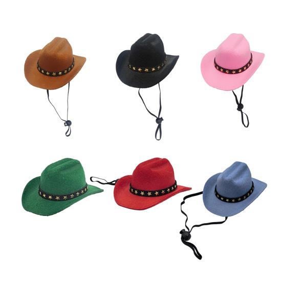 Pet Cowboy Hat Adjustable Dog Cosplay Cap Halloween Christmas Costume Accessory for Dogs Cats Dress Up Party Decoration