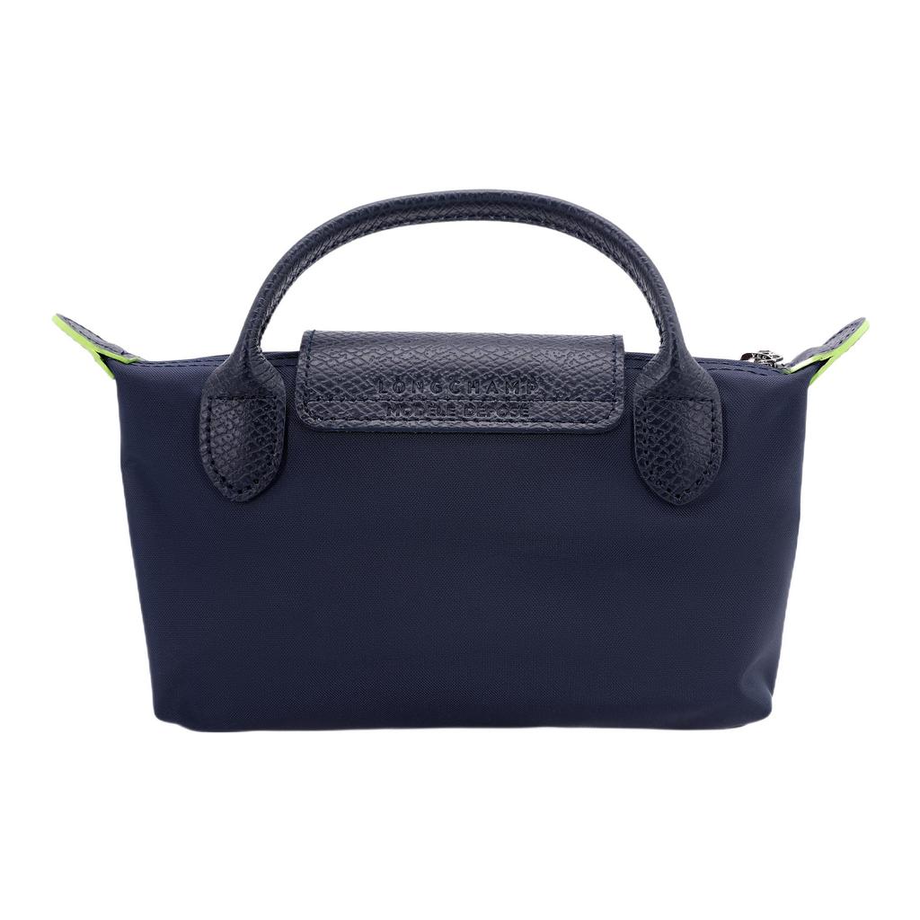 New LONGCHAMP Recycled Canvas With Leather Dumpling Bag Handbag Trumpets Women's Dark Blue 34175919P68