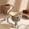 Ретро-стиль Необычная керамическая кружка Творческий Послеобеденный чай Закуски Кофейные чашки Изысканный завтрак Молочная чашка Бытовая посуда