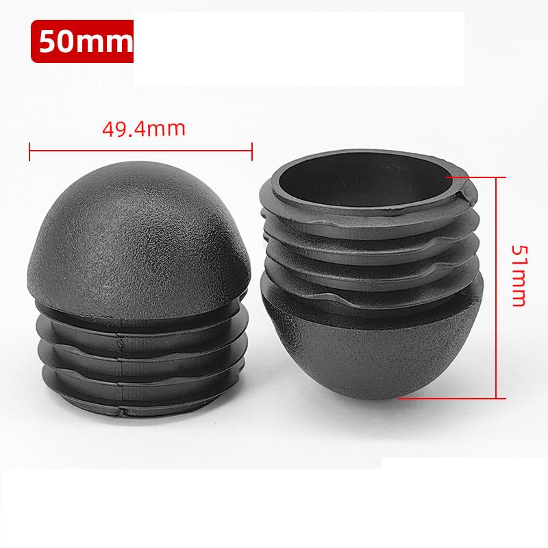Hongtu Plastic Round Pipe Plugs 13~76mm - Domed End Caps, Non-Slip Chair Leg Foot Pads, Furniture Floor Protectors & Dust Covers