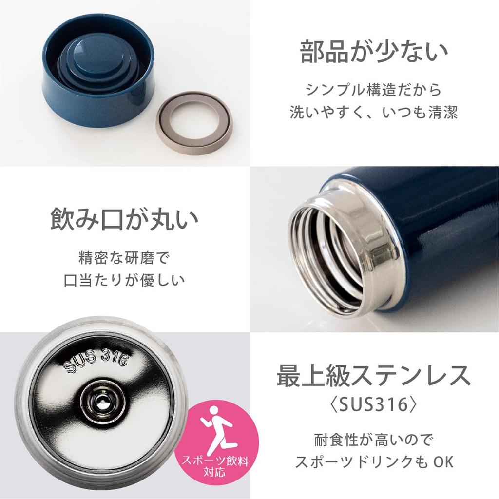 Бутылка для воды Atlas 500 мл с вакуумной изоляцией из нержавеющей стали, ультралегкая кружка, тонкая маленькая мини-бутылка, совместимая со спортивными напитками, термосами, прямой заказ