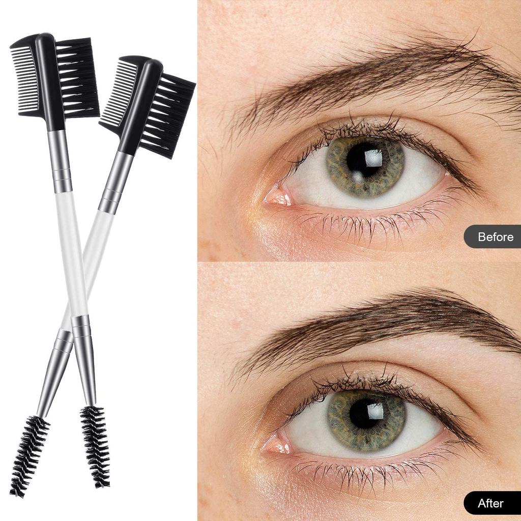 3PC Eyelash Comb, Eyelash Shaper and Eyebrow Brush Dual Comb, Professional  Make Up Tools for Separating Lashes, for Women Girls Cosmetic Travel