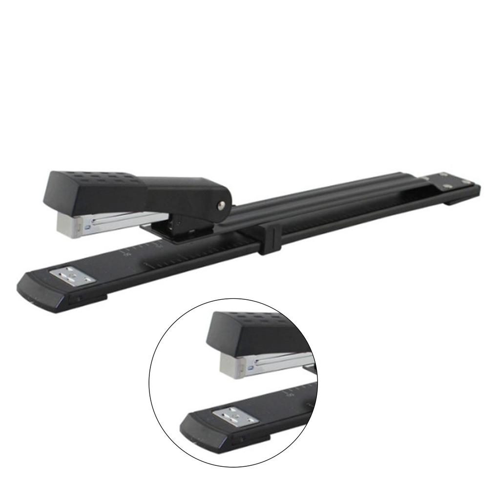 Stapler Desktop Large Capacity Metal Long Arm Handheld Paper Stapler for Office School