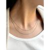 [Byhyeres] Silver (W) Two-Line Layered Necklace Bh7N40708W9450