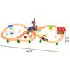 59pcs Hand Push Toy Track Set Small Train Track Children's Train Game Toy Car Compatible with Wooden Track Children New Toy PD23