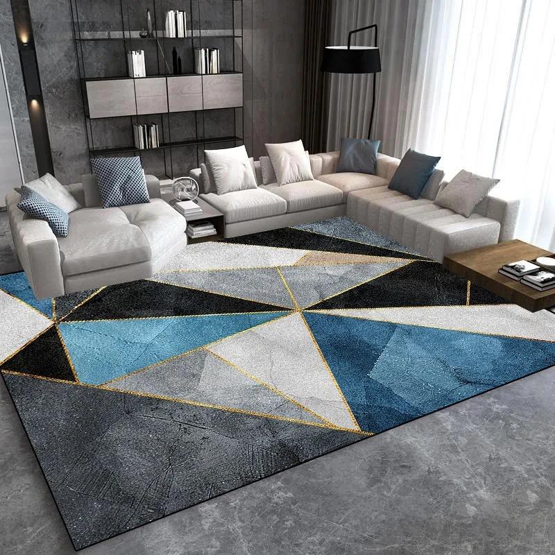 Modern Light Luxury Large Carpet for Living Room Home Decoration Sofa Area Rugs Non-slip Bedroom Rug Washable Door Mat