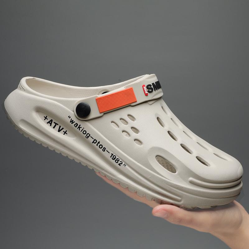 Модные летние клоги Классические мужские тапочки ЭВА Садовая обувь Уличный комфорт Пляжная обувь Домашние тапочки Противоскользящие тапочки