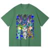 230 г/м² 100% хлопок Dragon Ball V38 Принт с драконами Унисекс Тяжелая хлопковая футболка