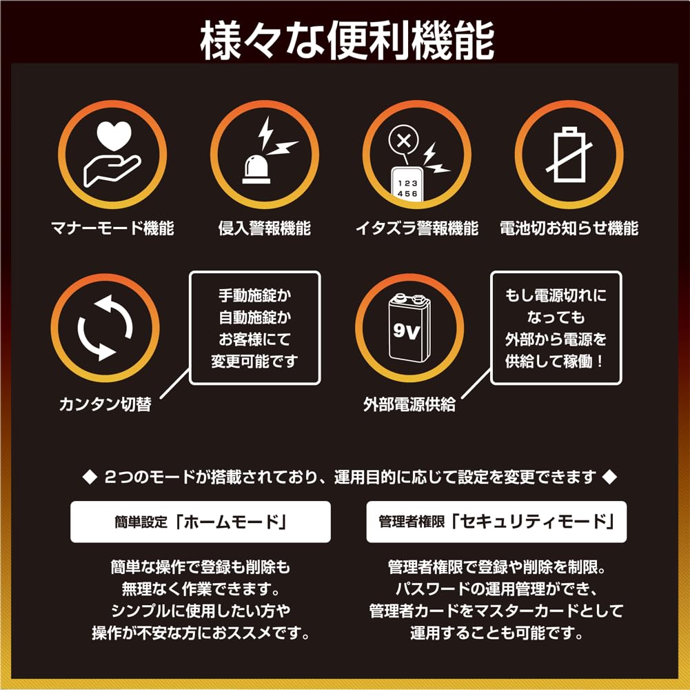 Rockman Japan Digital Door Lock installation on applicable locks Installation video included type No-processing Card/PIN LC-105