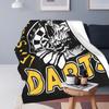 Lets Play Darts Skull Dartboard Arrow Blanket Fleece Sofa Throw Blanket Multi-function for Couch Office Throws Bedspread Quilt