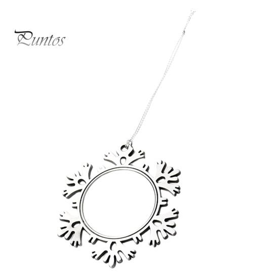 Снежинка Подвеска Рождественское украшение DIY Фото Подвесное украшение Сплав Снежинка Рождественская елка Настенный декор для окна Сад