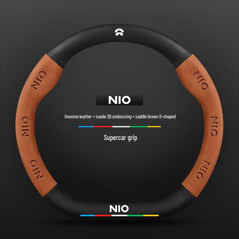 Nio EC6/ES6/ES8/ET7 Carbon Fiber Steering Wheel Handle Cover - All-Season Universal Fit
