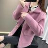 Fashion High Quality Spring  Autumn and Winter Button Thick Coat Loose Sweater Women's Knitted Cardigan