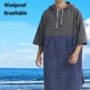 Быстросохнущие банные полотенца, халат для переодевания в бассейне, быстросохнущее пончо, полотенце с капюшоном для серфинга и дайвинга, пляжная накидка, ветрозащитная и теплая