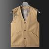 Мужской весенне-летний жилет большого размера для улицы, многокарманный джинсовый жилет без рукавов