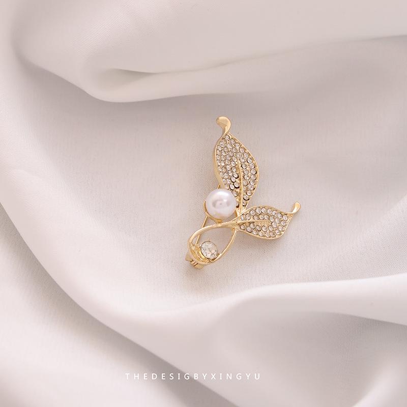 Элегантная брошь в виде золотого жемчужного колоса: Универсальный, Высококлассный Аксессуар для Женщин