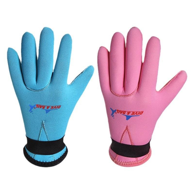 3mm Neoprene Kids Diving Gloves Snorkeling Swimming Rafting Protection Warmth Anti-Scratch