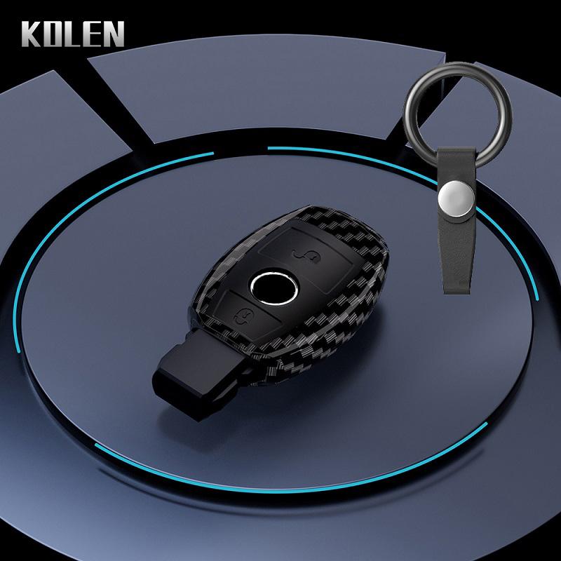 Чехол для автомобильного ключа из углеродного волокна ABS для Mercedes Benz ABCES Class W204 W205 W212 W213 W176 GLC CLA AMG W177 X167 W463