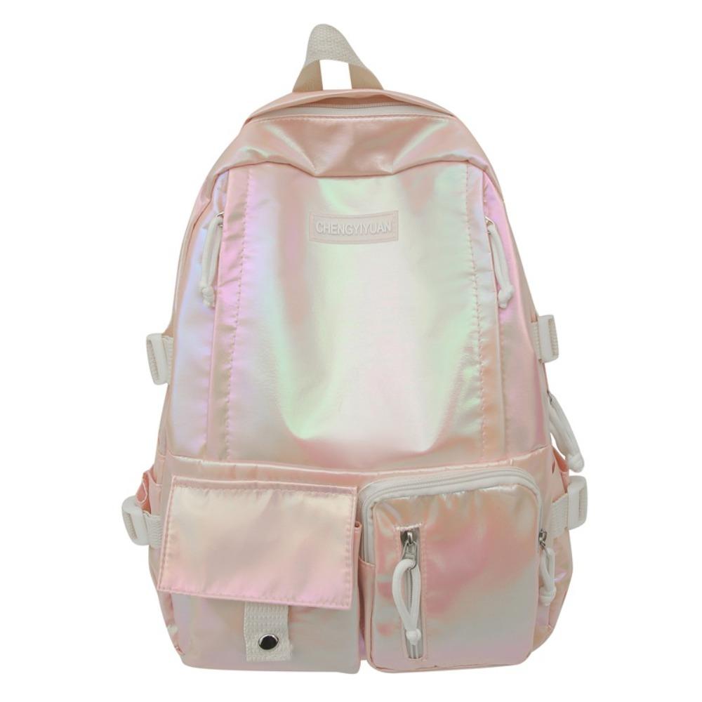 Multi-Pocket Laser Backpack Korean Style Shoulder Bag Portable Students School Bag Teenager