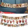 200 СМ Рождественский Баннер Бумага Санта Лось Дерево Многоразовый Праздник Крытый Открытый Рождественский Настенный Флаг Бантинг Гирлянда Украшения Подвеска Фестиваль Подарок