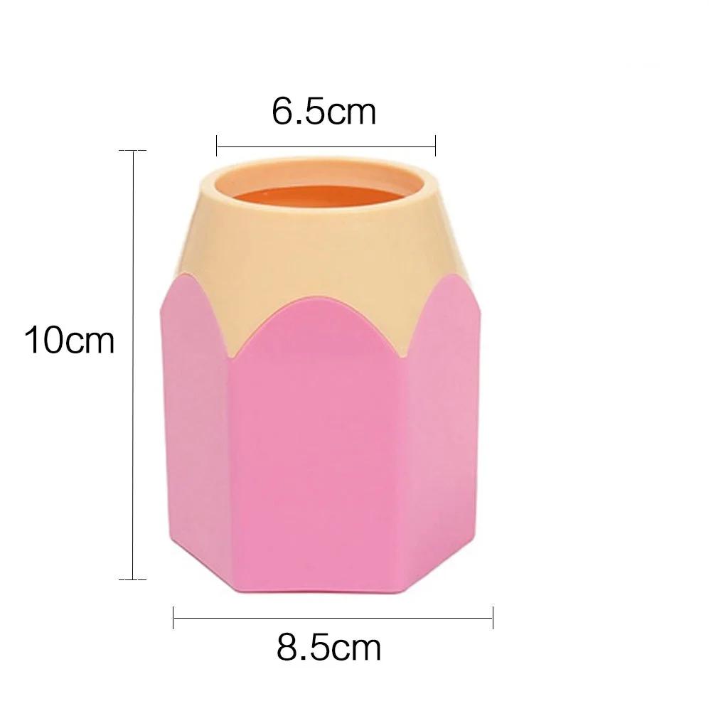 Креативная подставка для ручек из цветных карандашей, контрастный держатель для ручек, настольная подставка для ручек, хранение канцелярских принадлежностей, подставка для ручек, ведро для хранения кистей для макияжа