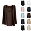 Women's Summer Hooded Long Sleeved Cardigan Oversized Top Shawl Thin Jacket