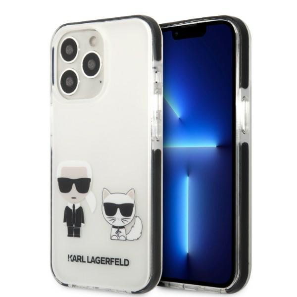 Etui do iPhone 13 Pro Karl Lagerfeld Hardcase Karl&Choupette Białe