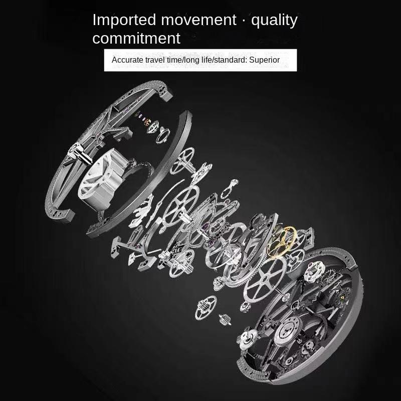 ORUSS Новые роскошные мужские часы высшего бренда с коробкой, водонепроницаемые светящиеся мужские кварцевые часы с календарем