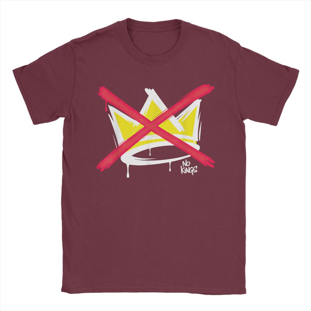 Unisex No Kings T Shirts Pure Cotton Clothes Unique Short Sleeve Crewneck Tees Summer TShirts