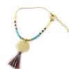 [N3736] - Golden Brown Turquoise 'Navajos' Bracelet