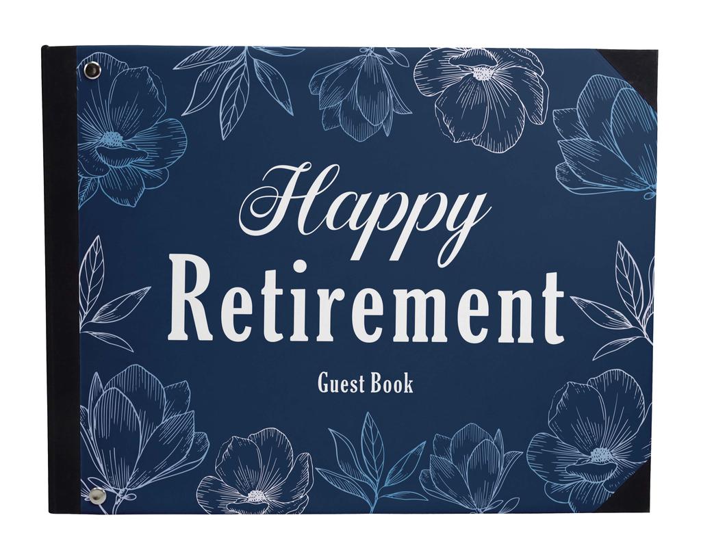 Сувенир Darling Black Blur Light Printed Hardback Cover Персонализированная гостевая книга для вечеринки по случаю выхода на пенсию - 9 x 12