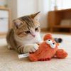 Плюшевая жевательная игрушка для кошек, мягкий краб-лобстер с кошачьей мятой, набитая морепродуктами, игрушка для прорезывания зубов у котят, для самостоятельной игры, обогащения и удовлетворения инстинкта грызения