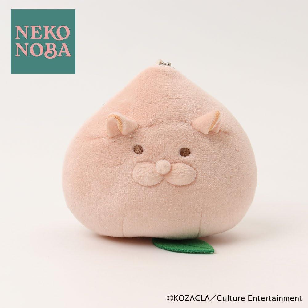 Плюшевая брелок-кошка Моти Персиковый Пушистик Nekonoba, Милый Мягкий Брелок на Сумку от KOZACLA