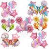 Butterfly Pink Blue Sunflower Leaves Baby Shower Decorative Balloon Package Birthday Party Wedding Arrangement