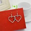 1 пара женских полых в форме сердца висячих серег-крючков в форме сердца, ювелирные изделия, подарок