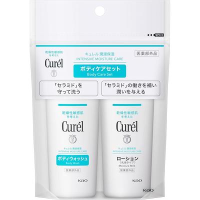 Пробный набор Curel Гель для душа и Лосьон по 45 мл Каждый Подходит для младенцев