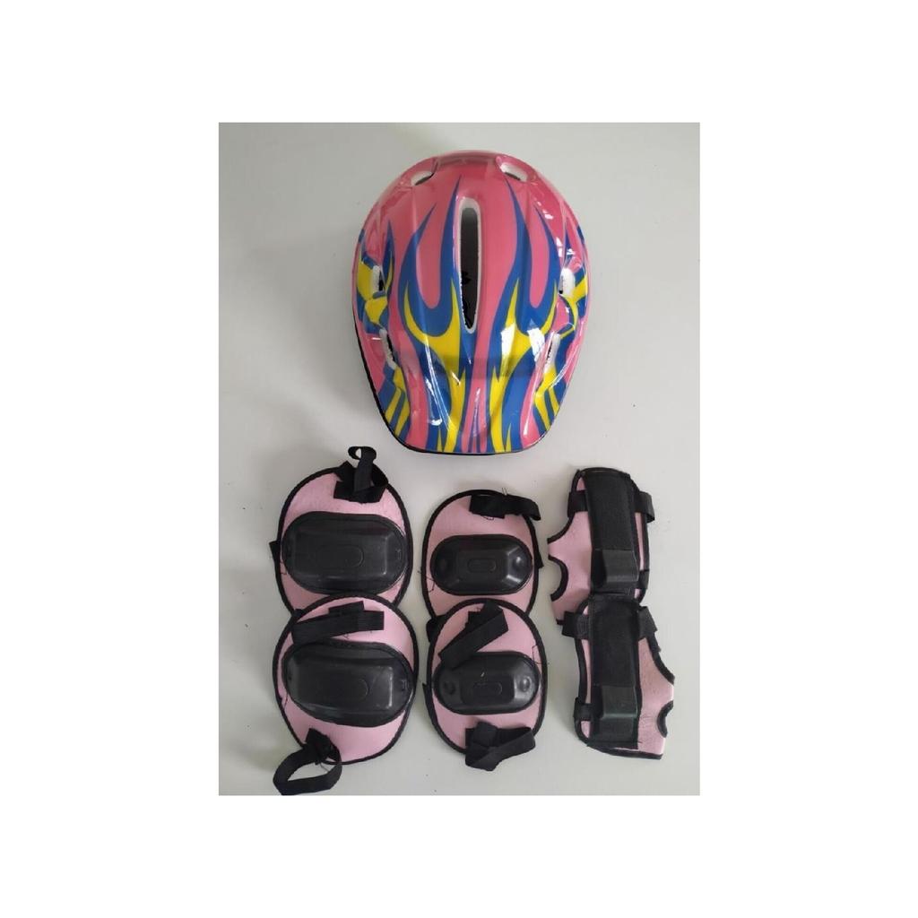 Детские детские коньки унисекс с розовым алюминиевым корпусом, ортопедические, с подсветкой, полный комплект защитных коньков