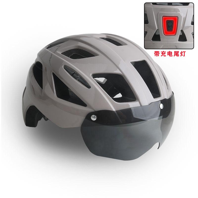 Road Bicycle Helmet Magnetic Goggles Cycling Helmet Bicycle Helmet Men and Women Road Bicycle Mountain Bike Helmet