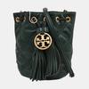 [Pre-Owned] Fleming Mini Green Lambskin Quilted Tassel Shoulder Bag Gold Hardware - Excellent #IG645