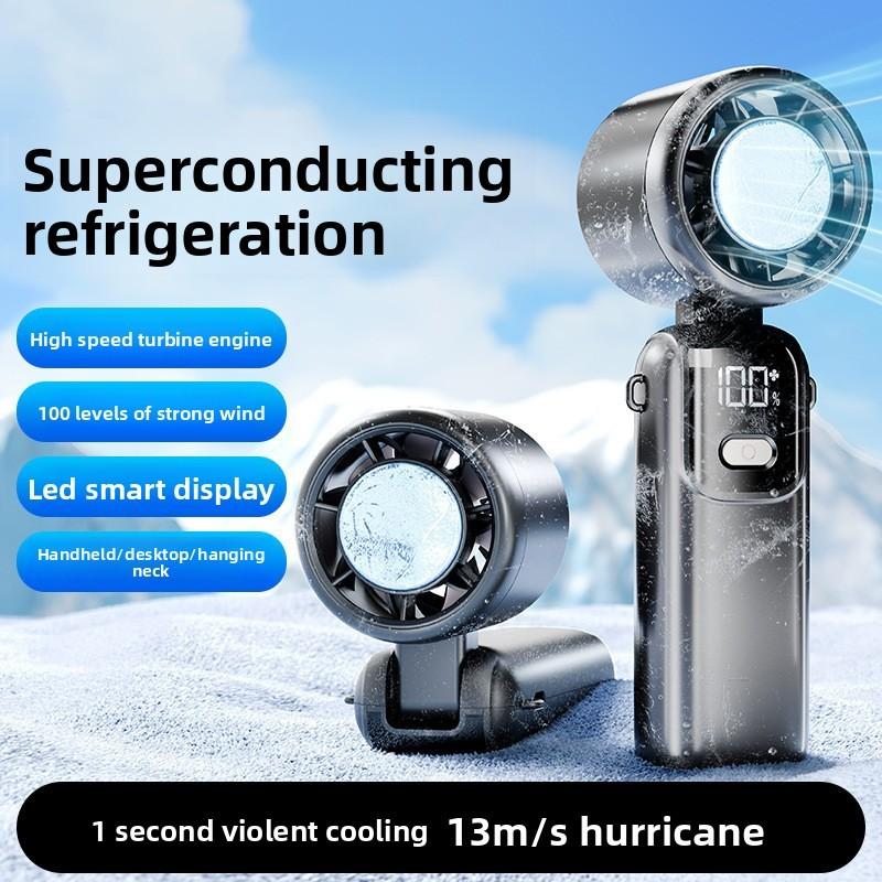 Mini Usb Rechargeable Fan With Ice Coolness Function For Travel And Office
