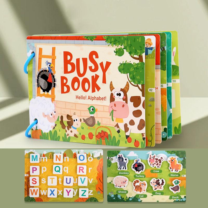 Baby First Enlightenment Book Montessori Quite Book Early Learning Sticker Busy Book Matching Games Educational Toys for Kids